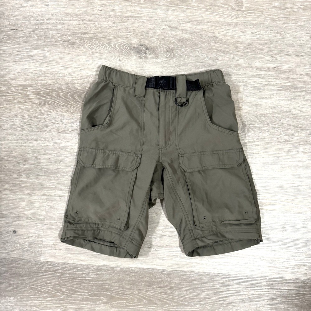 Boy Scouts of America BSA Green Cargo Belted Uniform Switchback Shorts Size XS